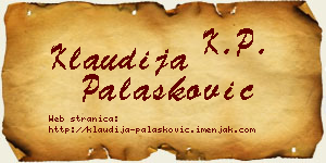 Klaudija Palasković vizit kartica